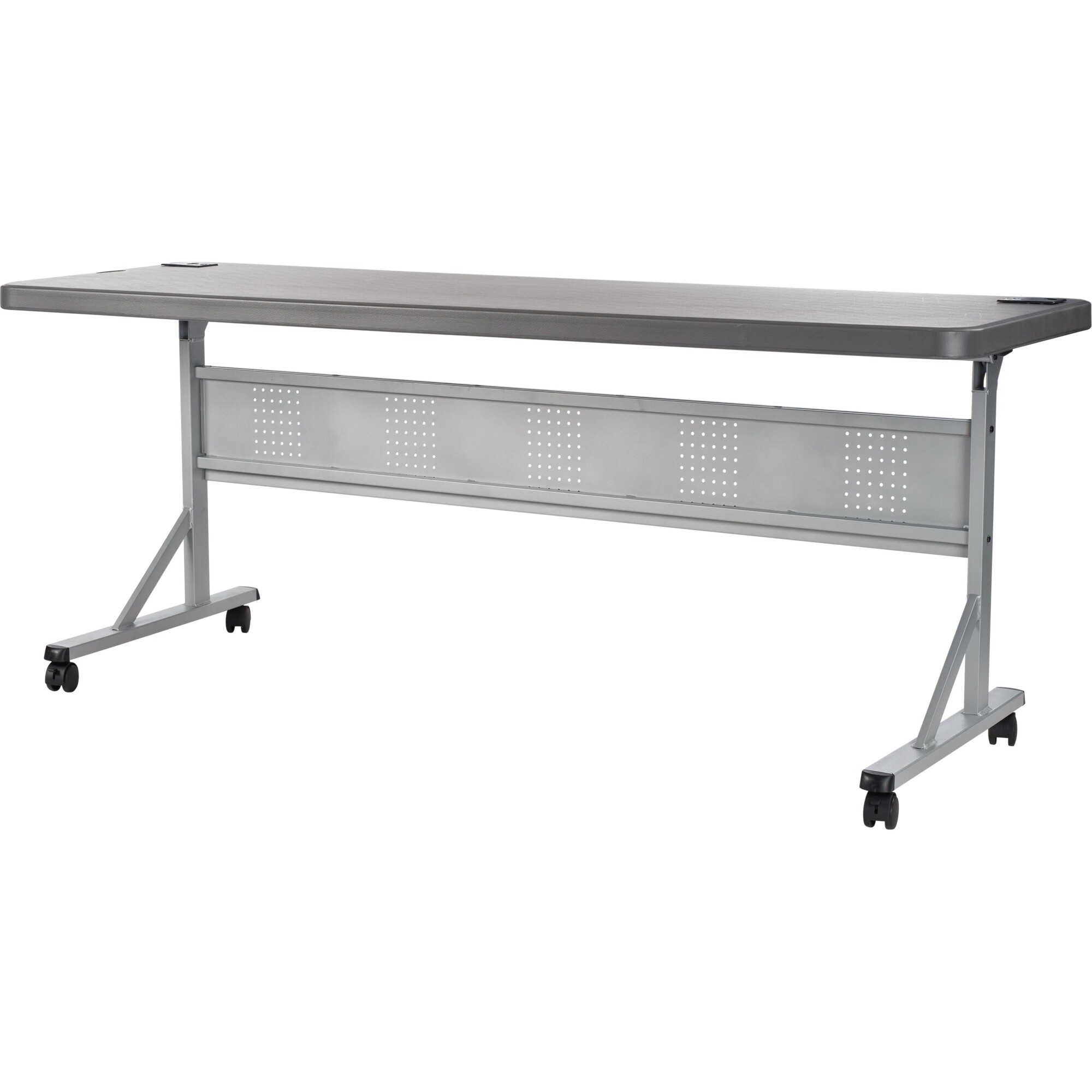 National Public Seating, 24x72 Flip-N-Store Training Table, Charcoal, Height 29.5 in, Model# BPFT-2472-20